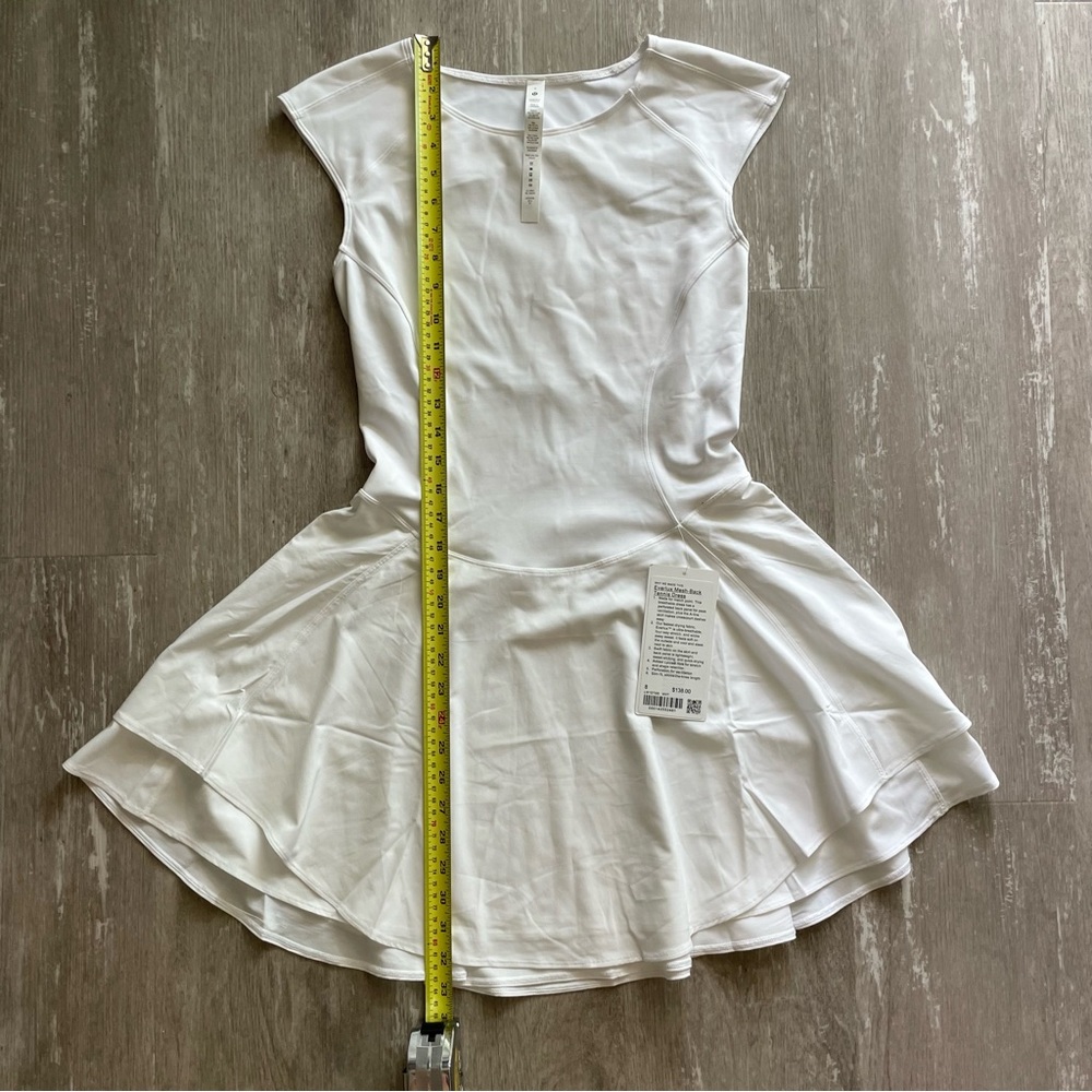 Sold Lululemon Everlux Mesh-Back Tennis Dress in White - Picture 5 of 9